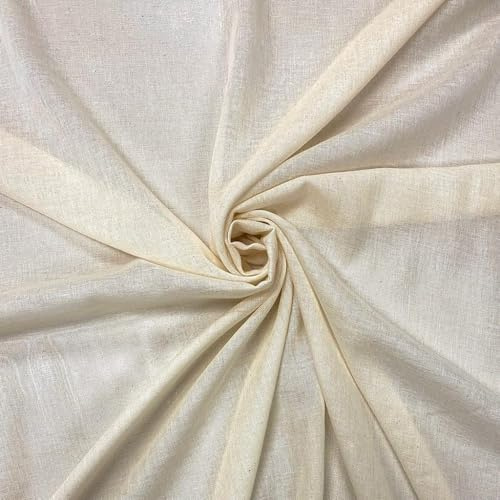 Muslinduk 100 % bomullstyg ostduk per meter för matlagning, broderi, silning, bakning och halloweendekorationer - klass 90-140 cm/55 tum bred - av Fashion Track (10 meter, naturlig)