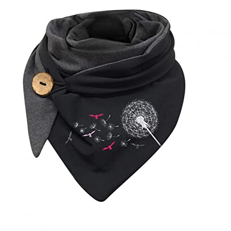 CCOOfhhc Dreieckschal Damen Winter Mit Knopf Loop Schal Kaschmir Schwarz Baumwolle Flauschig XXL Baumwollschals Winterschal Weich übergroßer Weiß Deckenschal Warm Wickelschal