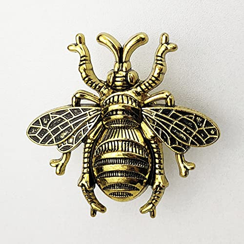 SPORTARC Bee Shape Wardrobe Knob Brass Furniture Handles Door Knobs and Handles Cabinet, GOLDEN BLACK