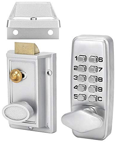 Akozon Serrure de Porte, Code mécanique Serrure Mot Passe numérique Digital casier électronique imperméable à l'eau Clavier étanche pour la sécurité Maison