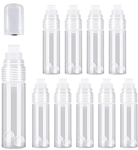 berjalan 10er-Pack Nachfüllbare Acrylfarben-Marker, Leere Acryl-Marker, Transparente Weiße Farbmarkierungsstifte, 15 Mm, für Steinmalerei,