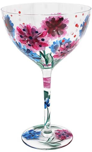 Lesser & Pavey British Designed Cocktail Glass | Cocktail Glasses with a Variety of Use Including Margarita, Espresso Martini Glass | Hydrangea Cocktail Glasses for Home or Events - Lynsey Johnstone