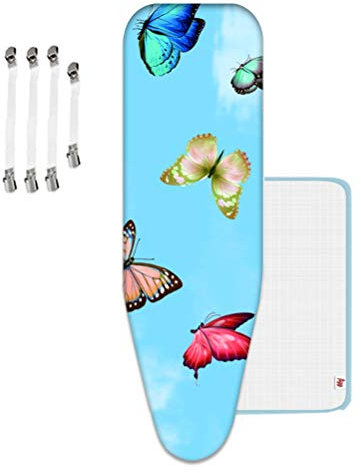 Bügelbrettbezug Verdickt Baumwolle, Geeignet für 130-144 x 40-52cm Bügelbrett mit Bügeltuch Bügelbrettbezüge