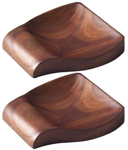 Keuyeo Repose-cuillère en Bois Moderne 2 Pièces/Ensemble, Porte-cuillère en Bois, Repose-ustensile, Repose-cuillère À Café pour Cuisine À Domicile, Support De Comptoir De Cuisine