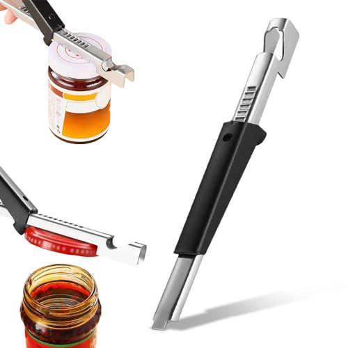 Effortless Arthritis Jar Opener, 2024 Neuest Verstellbarer Dosenöffner, Multifunctional Arbeitssparender Dosenöffner und Deckelöffner, Glasöffner Schraubdeckelöffner für Senioren Schwache Hände (3)