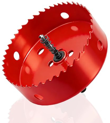 Bi-Metall Lochsäge 100MM Universal Lochbohrer HSS M42 Lochkreissäge mit Dreiecksschaft für Holz PVC Aluminium Rostfreiem Metall