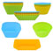 24 pièces moule silicone，moule a muffin silicone（carré, rond, rectangulaire），Réutilisables pour Gâteaux, Pain, Crème, Pudding