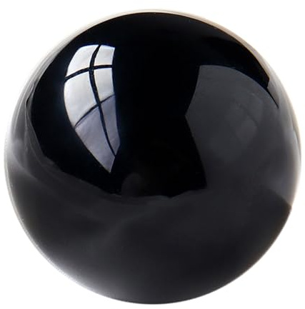 SUPBEI Natürliche Kristallkugel 1,6 (4cm) Edelstein polierte Kugel Divination Ball Dekorative Kugel mit Holz Stand Heilende Kristalle Ball Heilende Stein Steine Ball,Obsidian