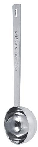 Coffee Scoops, Stainless Steel Coffee Spoons Tablespoon Long Handle Measuring Tablespoon Fits Coffee Container for Kitchen Bar Ground Coffee Brewing Milk Brewin (30ML)