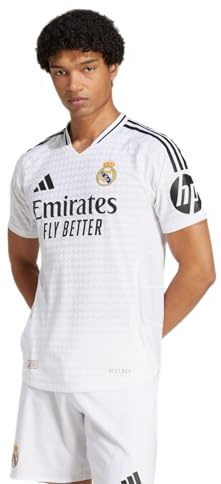 adidas Real Madrid - Camiseta auténtica de primera equipación para hombre 2024 2025, blanco, L