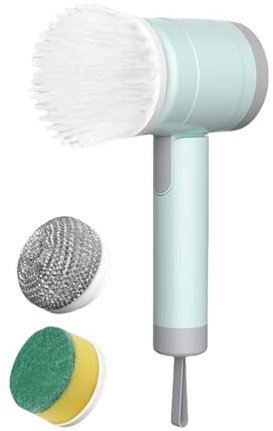 Fregador Giratorio Eléctrico, Cepillo De Limpieza Inalámbrico, Herramienta Recargable Ducha Bañera Azulejos Y Suelo | Limpiador Plegable Resistente Al Agua Recargable para Baño Cocina Piso Azulej