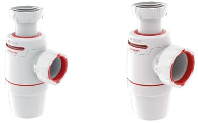 Wirquin lot de 2 siphons zéro fuite : 1 siphon Néo lavabo ⌀32 mm + 1 siphon Néo Air évier ⌀40 mm