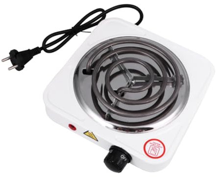 Sosoport Quemador De Estufa Portátil Ajustable 1000w Estufa Eléctrica De Mesa Tubo Dispersión Uniforme Protección Sobrecalentamiento Para Camping y Hogar