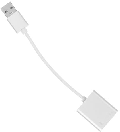 Carte Son de Jeu pour Casque et Microphone, Adaptateur USB | Alliage D’aluminium et Plastique, Branchement Direct sur Ordinateurs et Tablettes, Son Clair et Usage Polyvalent