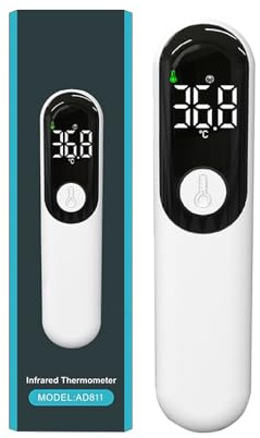 Termómetro Digital, Termómetro Frente Infrarrojo sin Contacto, Termómetro Recargable, °F/°C, Temperatura de Lectura Instantánea, Termometro para Bebés, Niños y Adultos