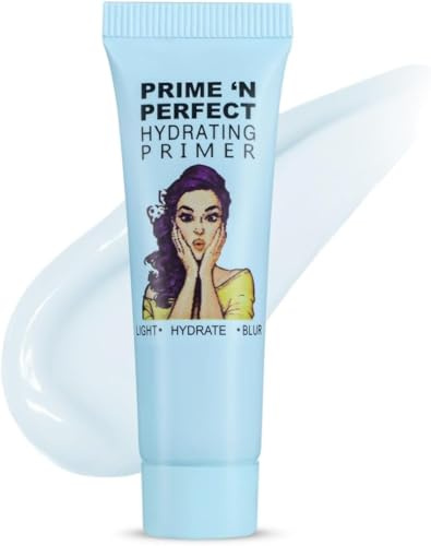 CROW Prime 'n Perfect Hydrating Primer - 10 ml|Matte Finish|Light Weight|Deep Moisturization|Quick Dry|Moisture-Reserve Technology|For All Skin Types - 10ml