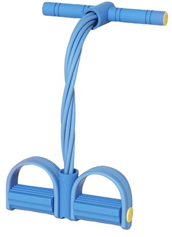 Banda de resistencia para pedal de pie para mujer, equipo de entrenamiento para sentarse, entrenador elástico de 8 tubos con asa para entrenamiento abdominal, piernas, brazos, espalda, fitness, yoga