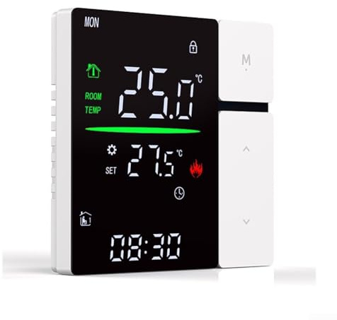 Advanced Programmable Thermostat Control Panel with Energy Saving and Frost Protection for Water and Electric Heating Systems (Electric heating)