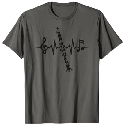 Clarinettiste Battement De Cœur Musicien Clarinette T-Shirt