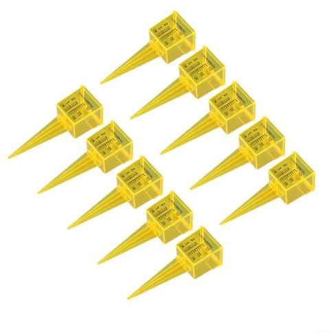 Yuanpgky Pluviometro per giardino e prato all'aperto, misurazione accurata delle precipitazioni con letture chiare, design in plastica di lunga durata per decorazioni per cortile, patio e giardino