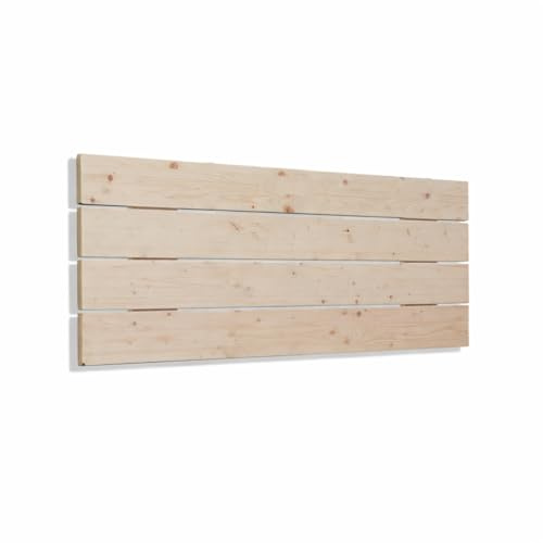 Silcar Home AVENCO - Cabecero de Cama de Madera Natural para Dormitorio - Cabecero Madera Maciza - Estilo Moderno y Sencillo - Fabricado en España (145 cm)