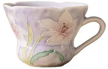 80ml/2.5oz ceramica dipinta a mano giglio viola master tazza cinese famiglia fresca Kung Fu tè set-Lily
