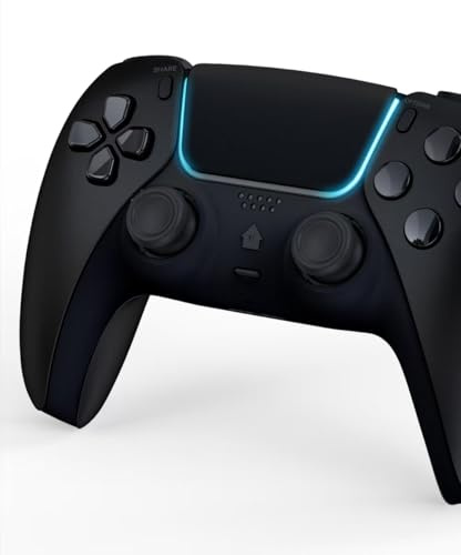 Wireless Gaming Controller for PS5, Gamepad Compatible with PS5 Pro/Slim/PC/Android/iOS, Dual Vibration, 3.5mm Audio Jack, 6-Axis Motion Contro Gamepad with Speaker-Black