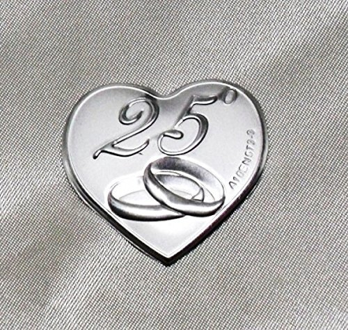 DLM24316 Calamite a Cuore per 25° Anniversario di Matrimonio (24 Pezzi) bomboniera