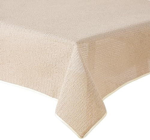Gartentischdecke Tischdecke Weichschaummaterial rutschfest wetterfest 6 Farben (Beige, 130x160cm eckig)