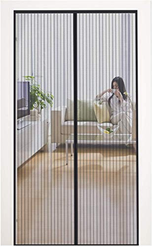 MYCARBON Magnetic Fly Screen Door, Upgrade Enhanced Screen Mesh, Powerful Magnets, Full Frame Magic Mosquito Door Screen Curtain No Gap, Keeps Bugs Out - Pet and Kid Friendly, 80 * 200cm
