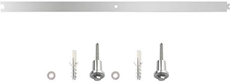 INTERSTEEL - Zwischenschiene Edelstahl gebürstet - Verlängerung für Schiebetüren, Innentüren und Wandschränke- 90 cm
