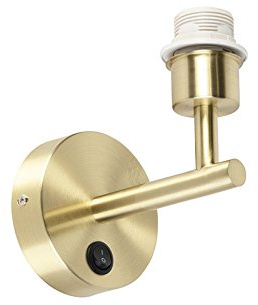 Qazqa Modern Wandleuchte, Wandlampe - Combi - Gold, Rund, max. 60W, Geeignet für LED, 16cm, Ideal als Wohnzimmerlampe und Flur