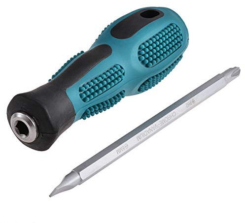 KATUR Cacciavite a croce a testa piatta a doppio uso, cacciavite a croce a testa piatta a doppio senso, cacciavite a gambo lungo da 100 mm per uso professionale e domestico