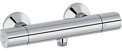 Jacob Delafon - Mitigeur de Douche Simone - Thermostatique - Économie d’eau - Ergonomique - Installation facile - 28,4x5,5x7,40cm - Finition Chrome - E25868-CP