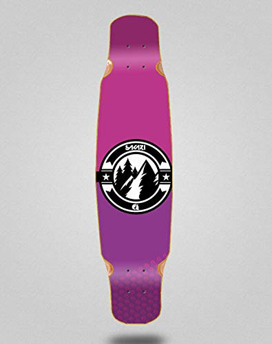Skate Skateboard Longboard Deck Mix Bamboo 46x9 Sakari Downhill Juice pink