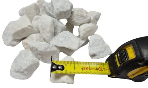 Piedras para Jardín Exterior o para macetas de Grava Blanco Especial tamaño Grande 20-30 mm, Bolsa de Aprox: 20Kg