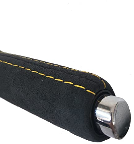 Cabotec Überzug Handbremse Handbremsgriff Für VW Golf 5 6 EOS SCIROCCO ALCANTARA NAHT WÄHLBAR (GELB)