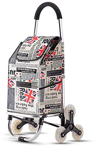 Carrello pieghevole a tre ruote per la spesa, leggero per arrampicata su scale con borsa rimovibile impermeabile per viaggi interni ed esterni