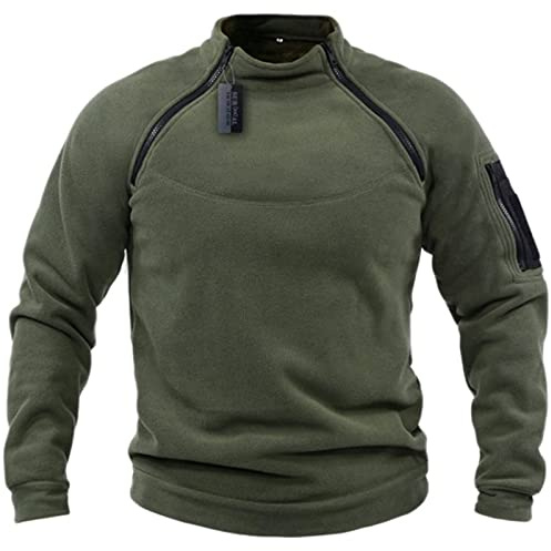 MANYMANY Hommes Polaire Tactique armée Pull Veste Hommes Hiver Combat Haut Coupe-Vent extérieur Blouse Militaire Polaire Pull M