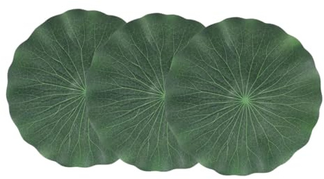 YARNOW 2 Juegos De Decoración De Estanque De Flores De Loto Duraderas Exquisita Artesanía Hojas De Loto para Pecera 3 Piezas X 2