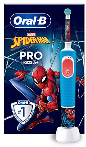 Oral-B Pro Kids Electric Toothbrush, 1 Handle Featuring Marvel Spider-Man, 1 Toothbrush Head, Designed By Braun, For Ages 3+