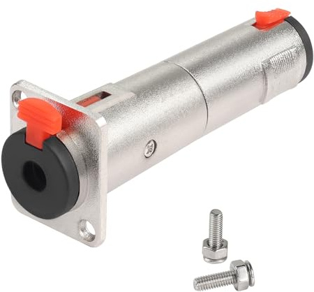 QIANRENON Verriegelbarer 6,35-mm-Stereo-Adapter, Buchse auf Buchse, symmetrischer 1/4-Zoll-Klinkenstecker, Verlängerung, großer 3-poliger Audioanschluss