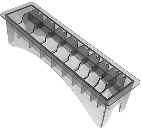 Gogogmee Estuche Organizador para Peine Guía de Cortapelos Diseño de Compartimentos y 10 Rejillas de Plástico Ps, Resistente y Fiable para Barberías Profesionales