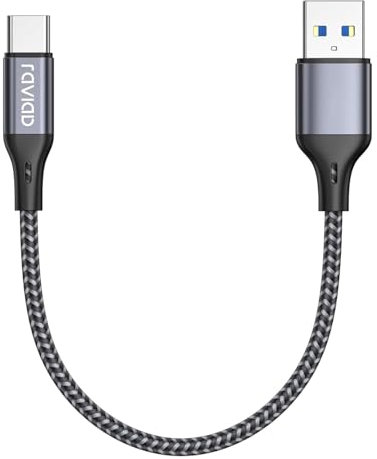 RAVIAD Cavo USB Type-C [USB 3.0, 0.5M], Cavo USBC Ricarica Rapida 3A QC 3.0, Cavo USB Tipo C per iPhone 16 15, Samsung Galaxy S23 S22 S21 S20 S10 A71 A51 Note 20 10, Pixel 7, OnePlus, Realme
