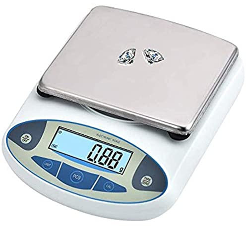 WOTZOV Balanza analítica Balanza electrónica Laboratorio Digital Balanza de Cocina Balanza de precisión Balanza de joyería Balanza de Oro Balanza electrónica calibrada，30kg/0.1