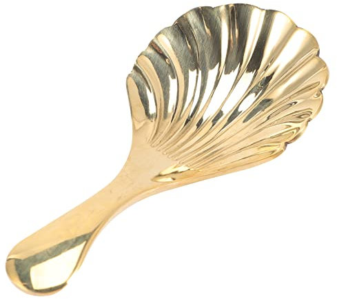 LABRIMP Messing Teelöffel Für Losen Tee Praktischer Kaffeebohnenlöffel Kleiner Metalllöffel Mit Glatter Oberfläche Für Zuhause Und Restaurant Langlebig Und Leicht Zu Reinigen