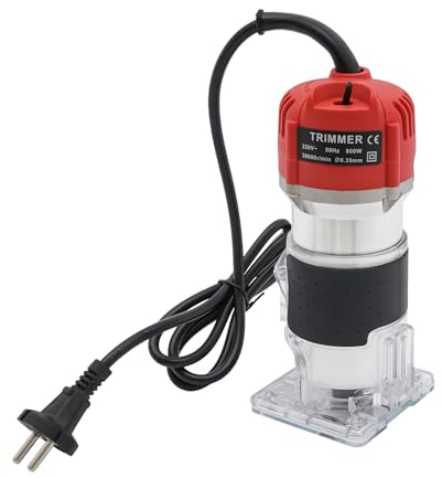 TONFEION Trimmer Oberfräse Multifunktionsfräse Einhandfräse Kantenfräse Holz Router 800W 220V mit 2 Schraubenschlüssel