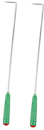 HOLIDYOYO 2pezzi Fire Poker Acciaio Inossidabile Attizzatoio Per Camini e Fuochi Da Campo Strumento Pratico Per Barbecue Per Uso Ed Esterno