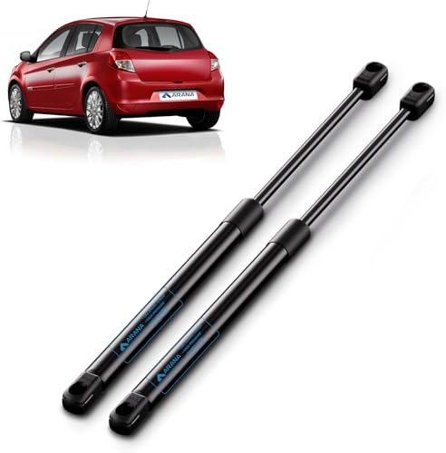Arana 2x heckklappendämpfer mit Renault Clio III (BR0/1, CR0/1) 2005–2014 | Kompatible Kofferraum-Dämpfer und Heckklappen Gasdruckdämpfer und Gasdruckfeder, ersetzt:#32062565, 8200299546