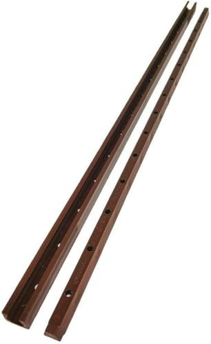 Guida Stick Dritta Marrone per Ripiani e Cassetti – Plastica Resistente, Facile da Installare – Ideale per Mobili Componibili e Fai-da-Te (CM 30)